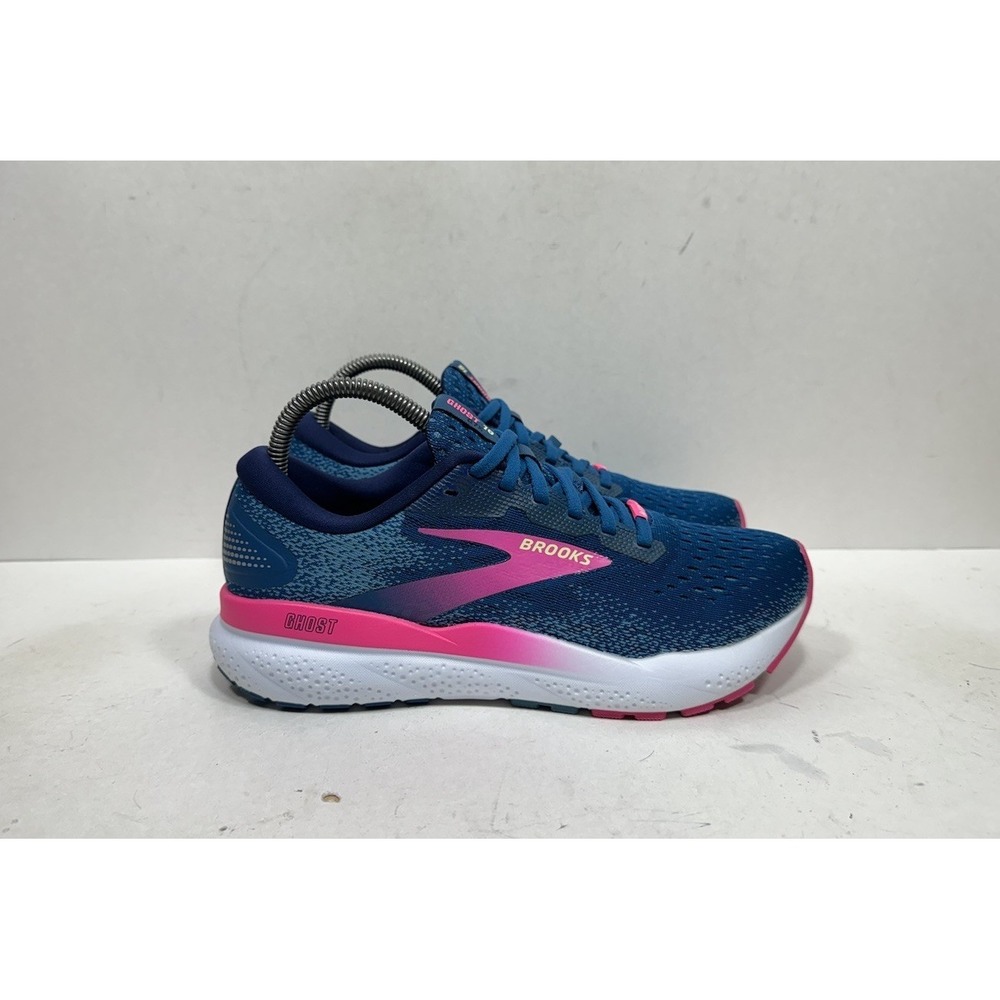 Brooks Ghost 16 GTX Womens Size 8 Moroccan Blue Pink Running Shoes 1204191B422